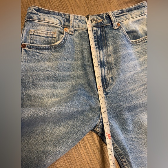 Zara Women's Hi-Rise Straight Leg Jeans-Blue Size 4 - Picture 6 of 6